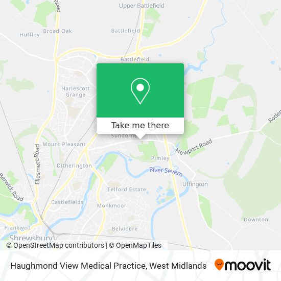 Haughmond View Medical Practice map