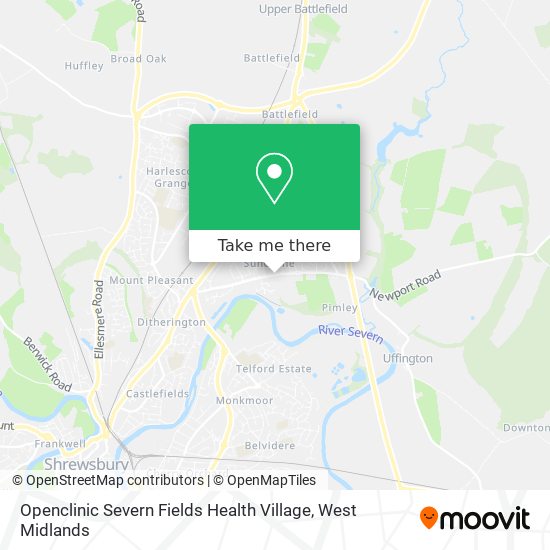 Openclinic Severn Fields Health Village map