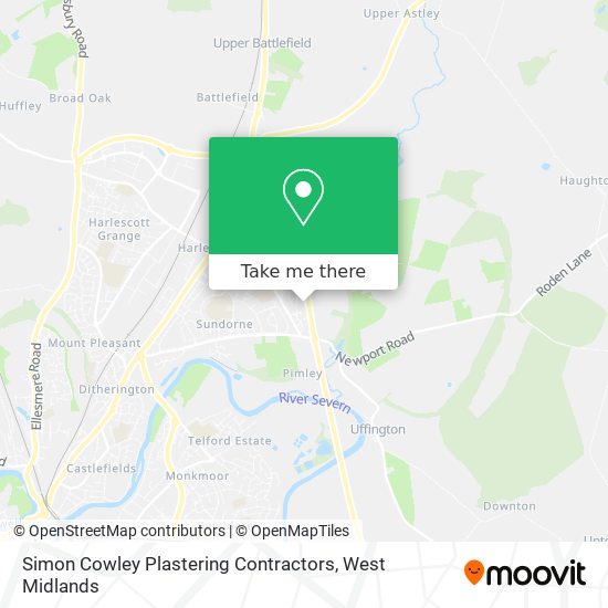 Simon Cowley Plastering Contractors map