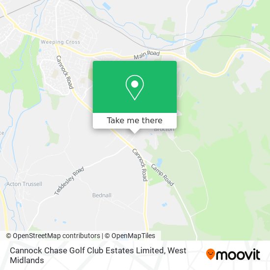 Cannock Chase Golf Club Estates Limited map