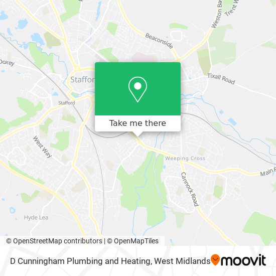 D Cunningham Plumbing and Heating map