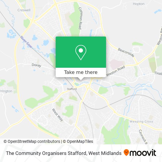 The Community Organisers Stafford map