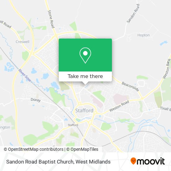 Sandon Road Baptist Church map