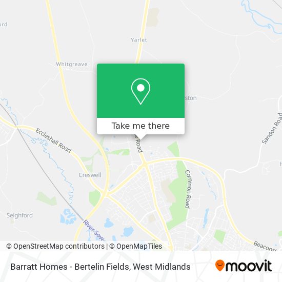 Barratt Homes - Bertelin Fields map