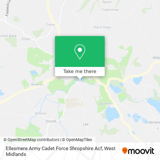 Ellesmere Army Cadet Force Shropshire Acf map