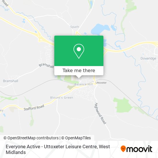 Everyone Active - Uttoxeter Leisure Centre map