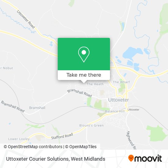 Uttoxeter Courier Solutions map