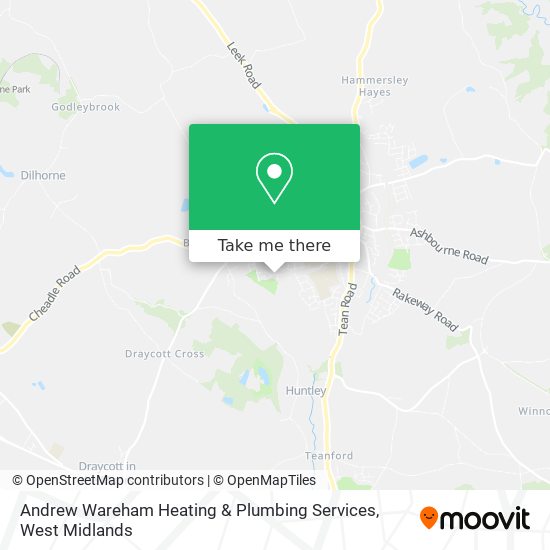 Andrew Wareham Heating & Plumbing Services map