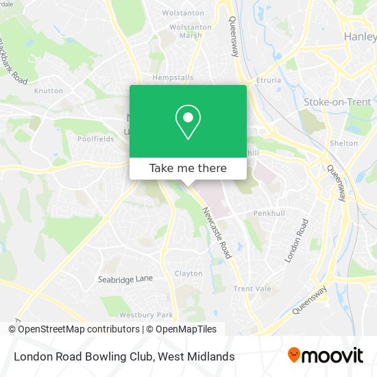 London Road Bowling Club map
