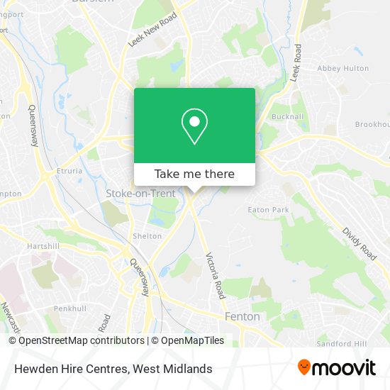 Hewden Hire Centres map