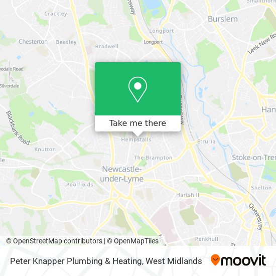 Peter Knapper Plumbing & Heating map