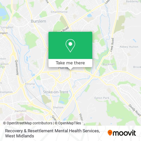 Recovery & Resettlement Mental Health Services map