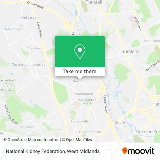 National Kidney Federation map