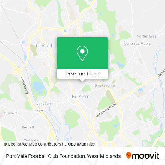 Port Vale Football Club Foundation map