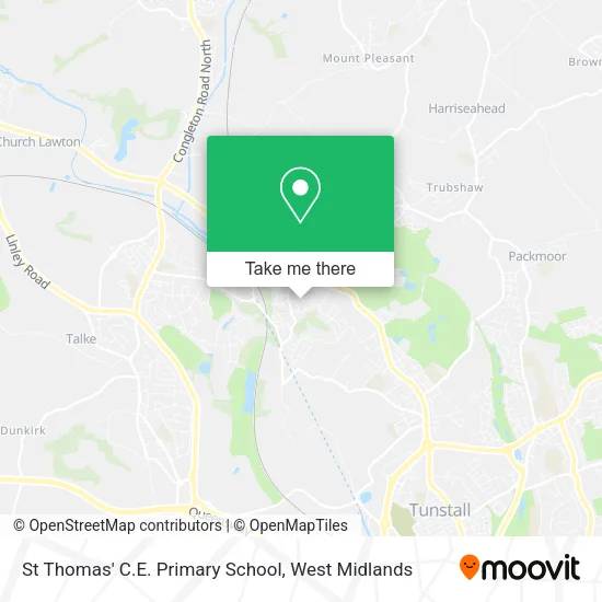 St Thomas' C.E. Primary School map