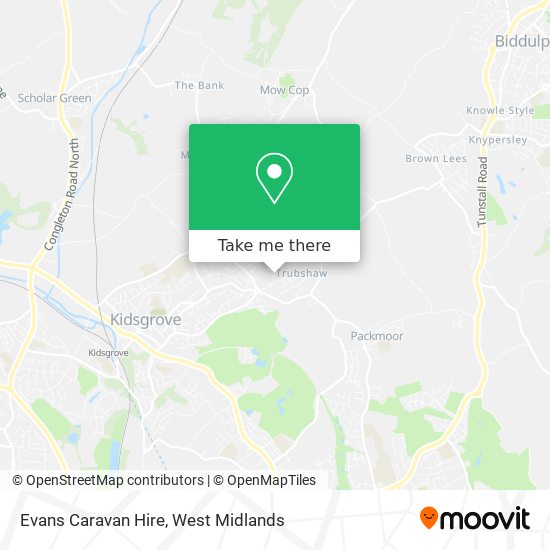 Evans Caravan Hire map