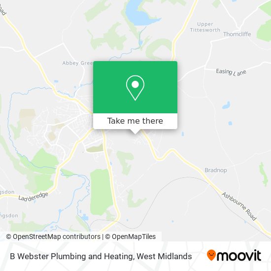 B Webster Plumbing and Heating map