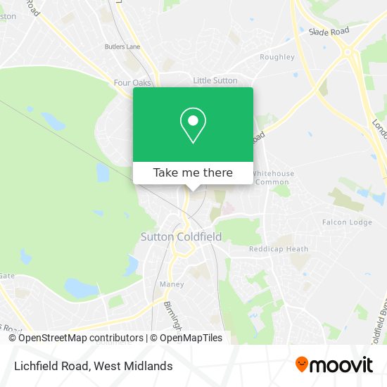 Lichfield Road map