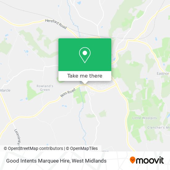 Good Intents Marquee Hire map