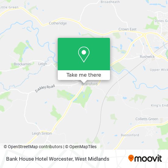 Bank House Hotel Worcester map