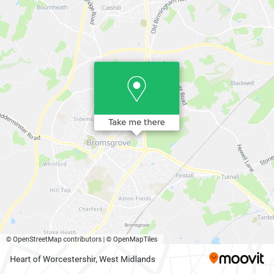 Heart of Worcestershir map
