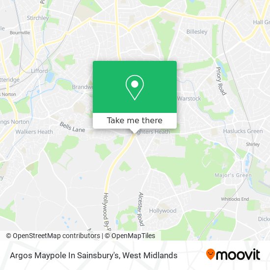 Argos Maypole In Sainsbury's map