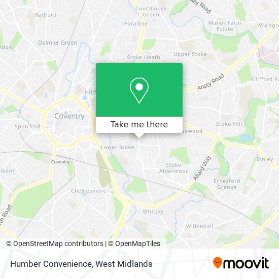 Humber Convenience map