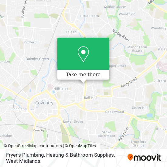 Fryer's Plumbing, Heating & Bathroom Supplies map