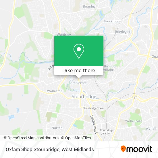 Oxfam Shop Stourbridge map