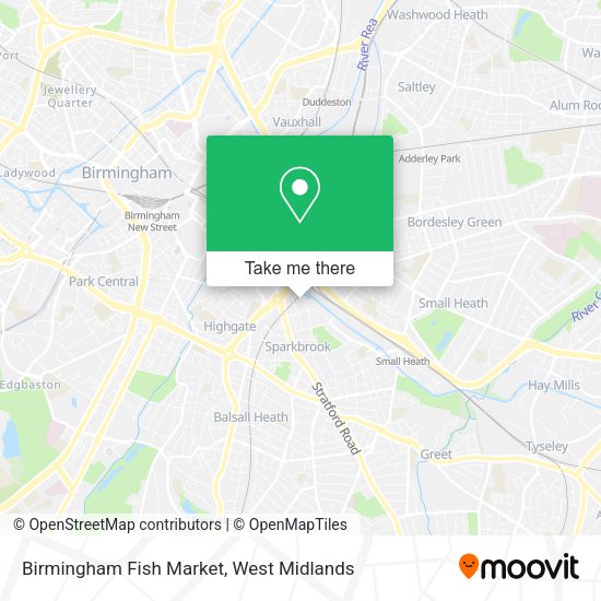 How to get to Birmingham Fish Market in Sparkbrook & Balsall Heath East