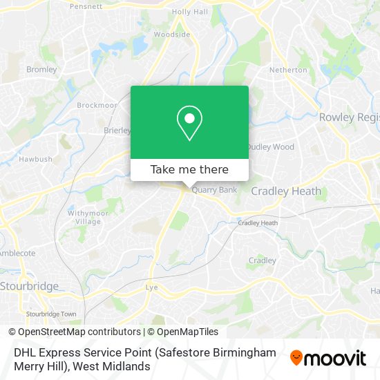 DHL Express Service Point (Safestore Birmingham Merry Hill) map