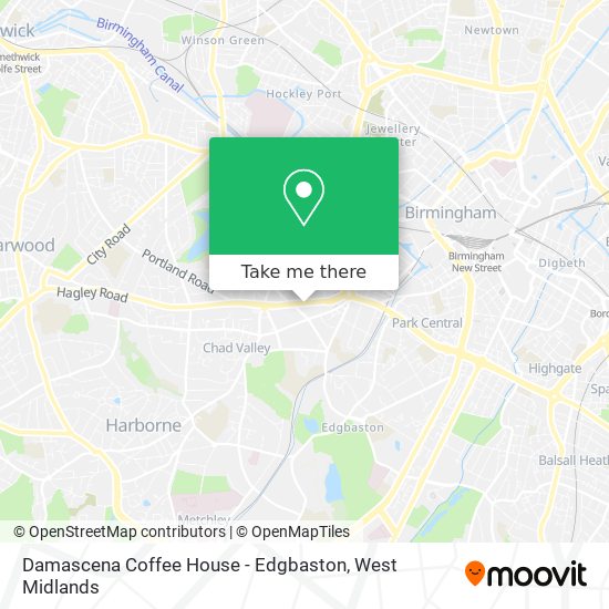 Damascena Coffee House - Edgbaston map