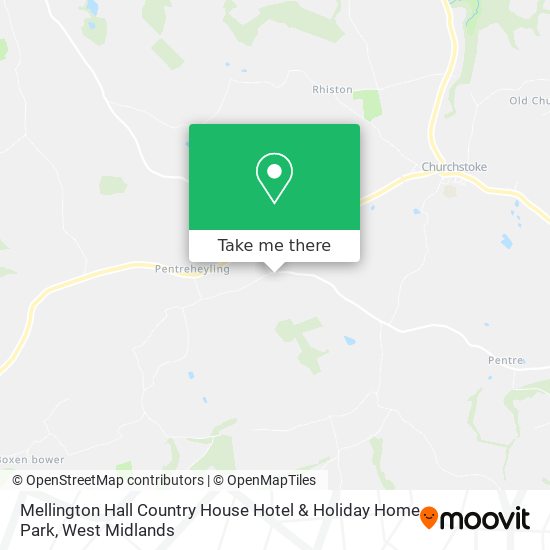 Mellington Hall Country House Hotel & Holiday Home Park map