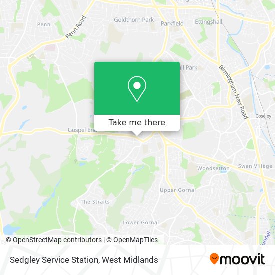 Sedgley Service Station map