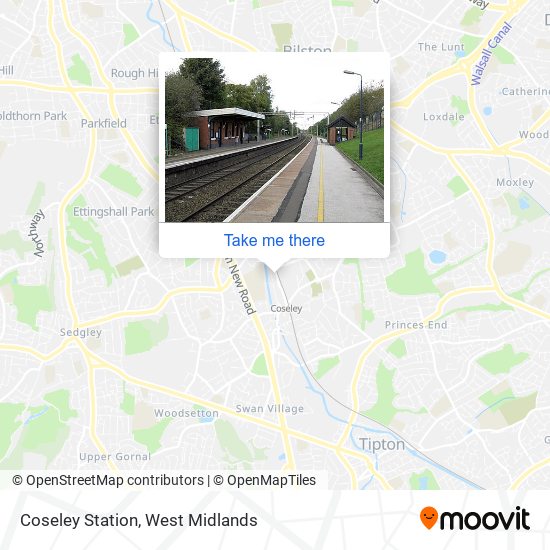 Coseley Station map