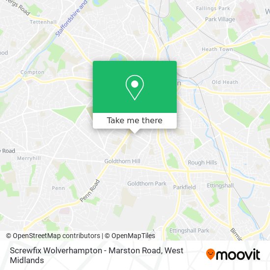 Screwfix Wolverhampton - Marston Road map