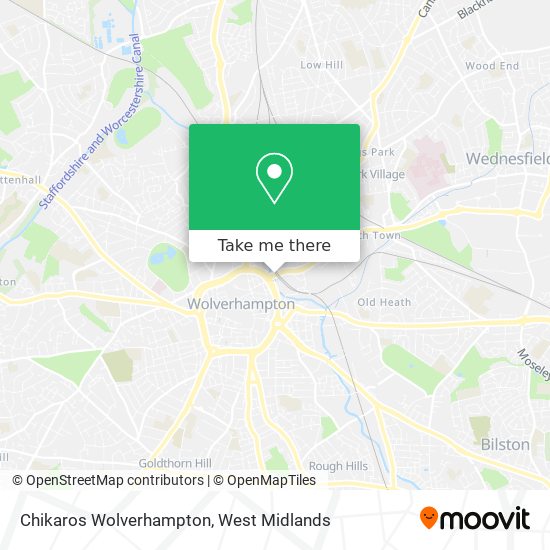 Chikaros Wolverhampton map