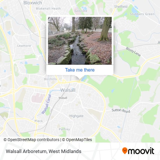 Walsall Arboretum map