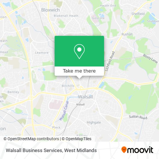 Walsall Business Services map