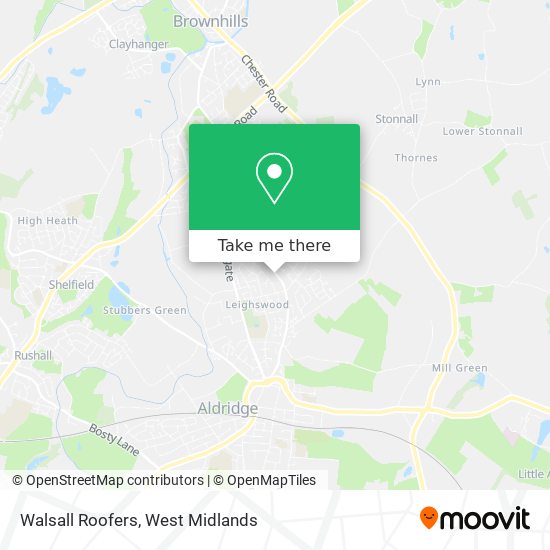 Walsall Roofers map
