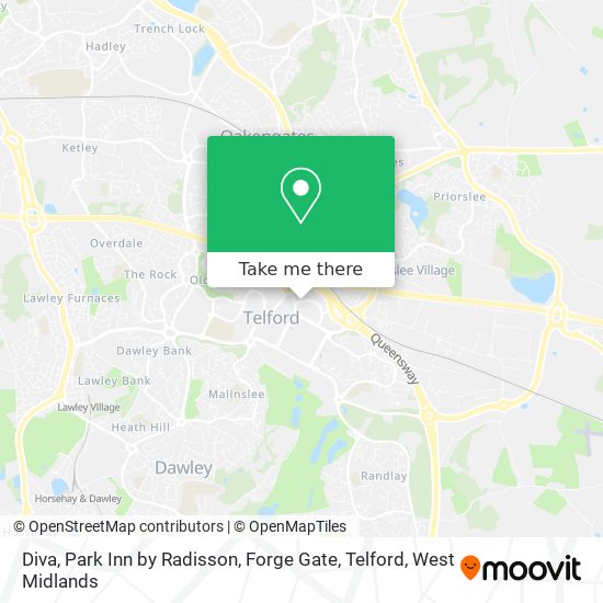Diva, Park Inn by Radisson, Forge Gate, Telford map
