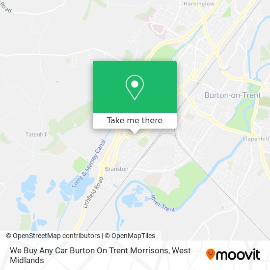 We Buy Any Car Burton On Trent Morrisons map