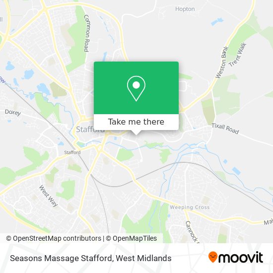 Seasons Massage Stafford map