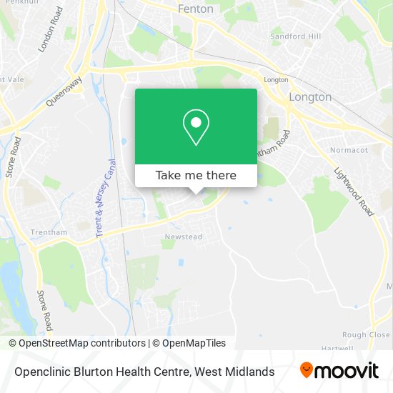 Openclinic Blurton Health Centre map