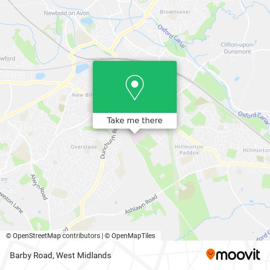 Barby Road map
