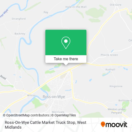 Ross-On-Wye Cattle Market Truck Stop map