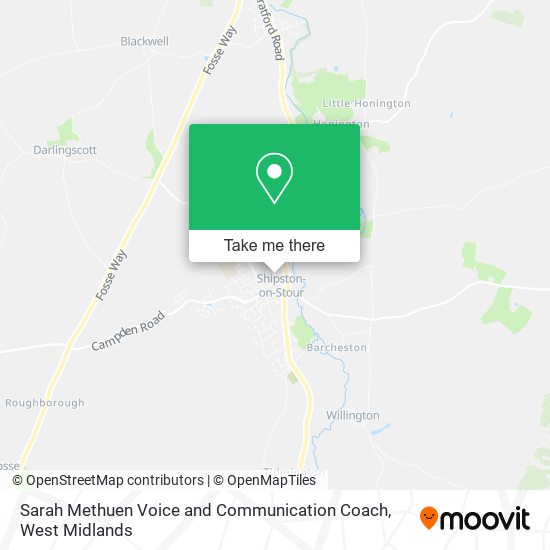 Sarah Methuen Voice and Communication Coach map