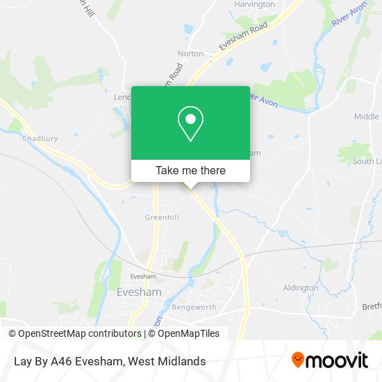 Lay By A46 Evesham map