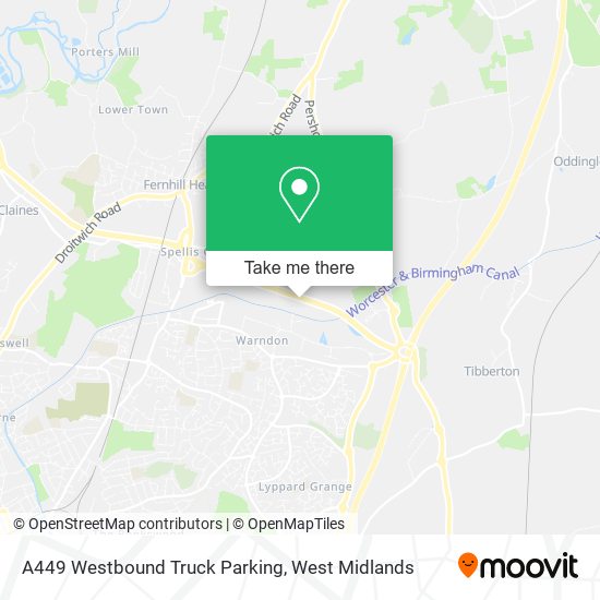 A449 Westbound Truck Parking map