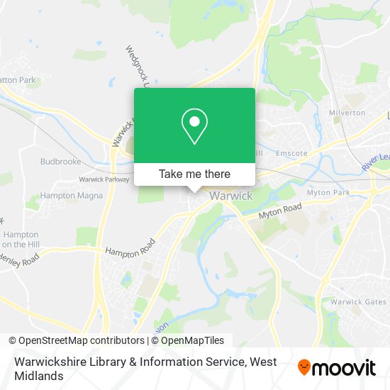Warwickshire Library & Information Service map